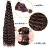 30Inch Syntheitc Pre Stretched Long Deep Wave Curly Braiding Hair Extensions Ocean Wave Crochet Hair for Women