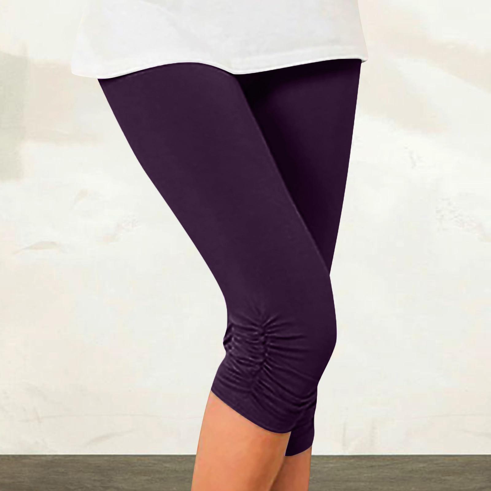 

Women Comfortable Thigh Slimmer Slip Elasticity Cropped Pleated Pants M фіолетовий