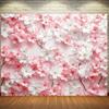2D Flat Cherry Blossom Backdrop Pink White Sakura Photo Background