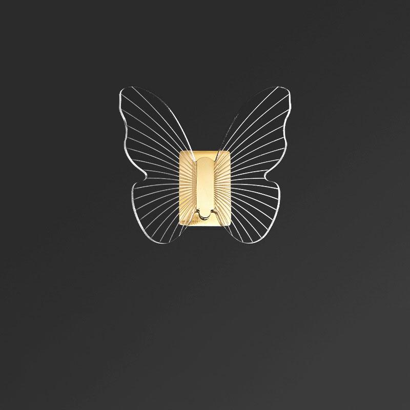 Gold/Black Bathroom Clothes Hook Transparent Acrylic Door Single Hook Wall Mounted Butterfly Bedroom Coat Hook Bath Robe Hook