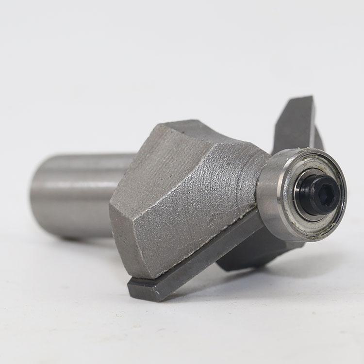 60 Degree Woodworking Horse Nose Line Knife, Engraving Machine Woodworking Milling Cutter with Bearing Trimming Knife, Gong Knife 1/2 Handle