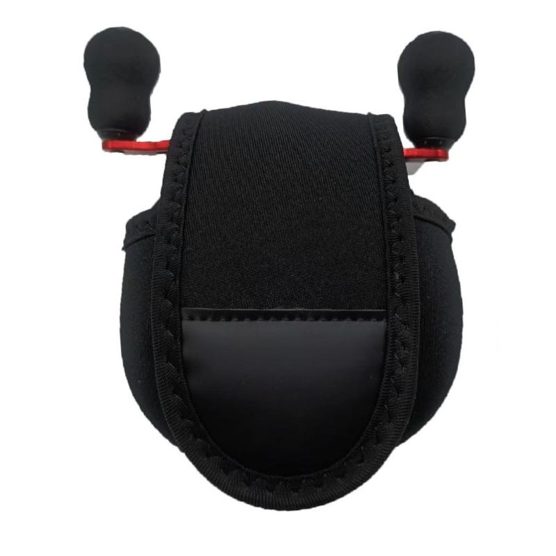 1 Stück SBR Angelrollen-Aufbewahrungstasche Verstellbare Angelwerkzeuge Doppellagig Verdickt Wassertropfen-Rollenkoffer Verschleißfest Atmungsaktive Hülle