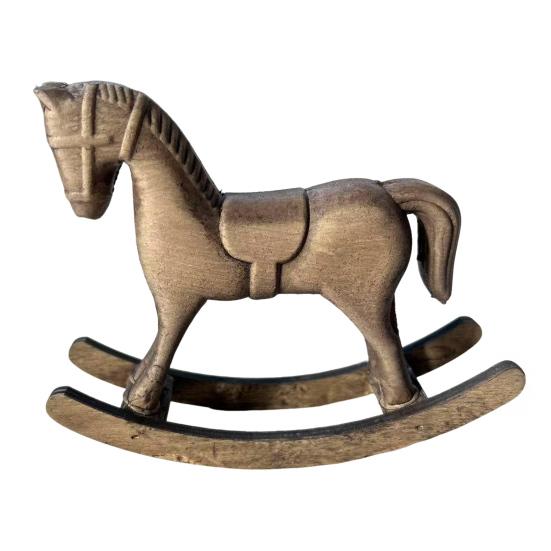 

Деревянная фигурка лошадки-качалки, ретро миниатюрная лошадка, деревенское настольное украшение, статуэтка лошадки-качалки для дома, центральный элемент для стола, полка, шкаф D
