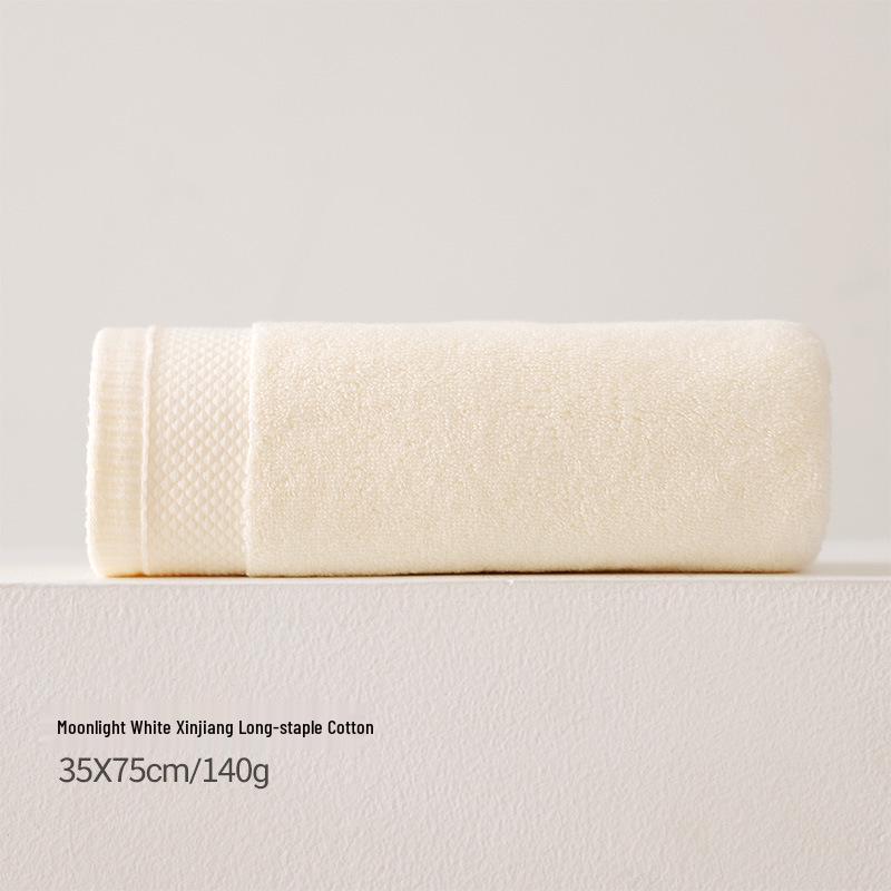 Plain Color Pure Cotton Face Towel - Thick, Non-Linting, Soft Household Towel
