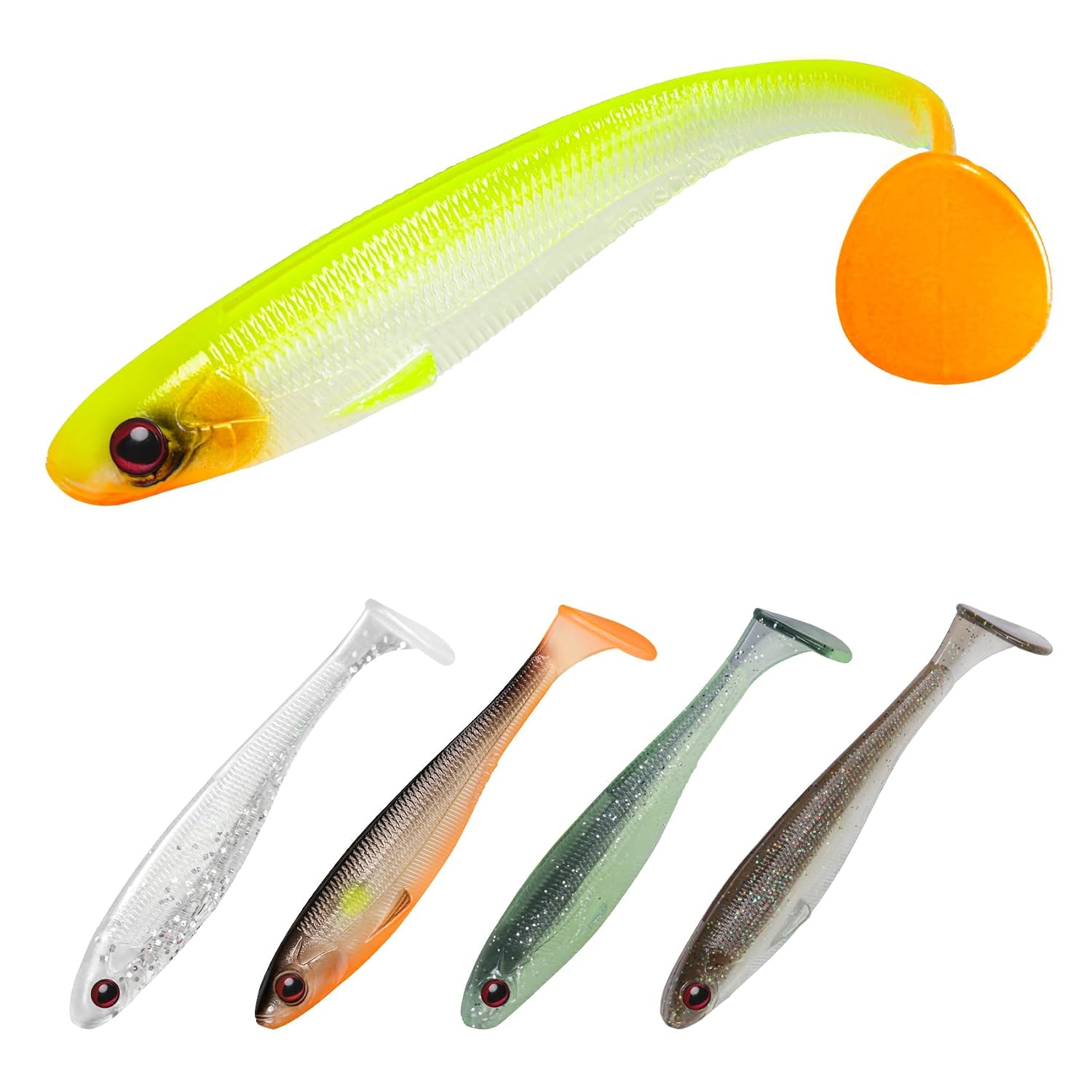 TRUSCEND Soft Lure Worm Easy Catch Unique Development Ultra-Dimensional Vibration Sinking Action Fish Go Crazy Swim Bait Fishing Family Suitable