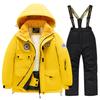 Winter Children's Skiing Suit for Boys and Girls Windproof and Waterproof Thick Coat for Warmth and Snow Playing Ski Suit