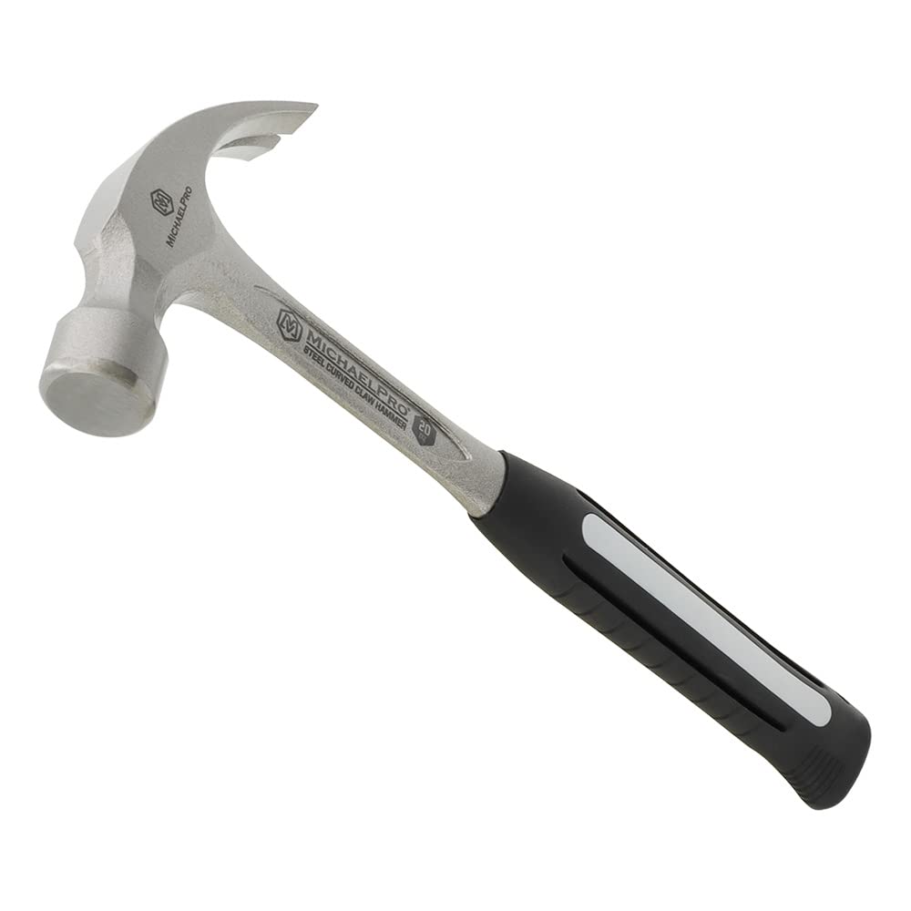 

MichaelPro MP004006 20oz Solid One Piece Steel Rip Claw HammersHeavy Duty Curved Claw Hammer