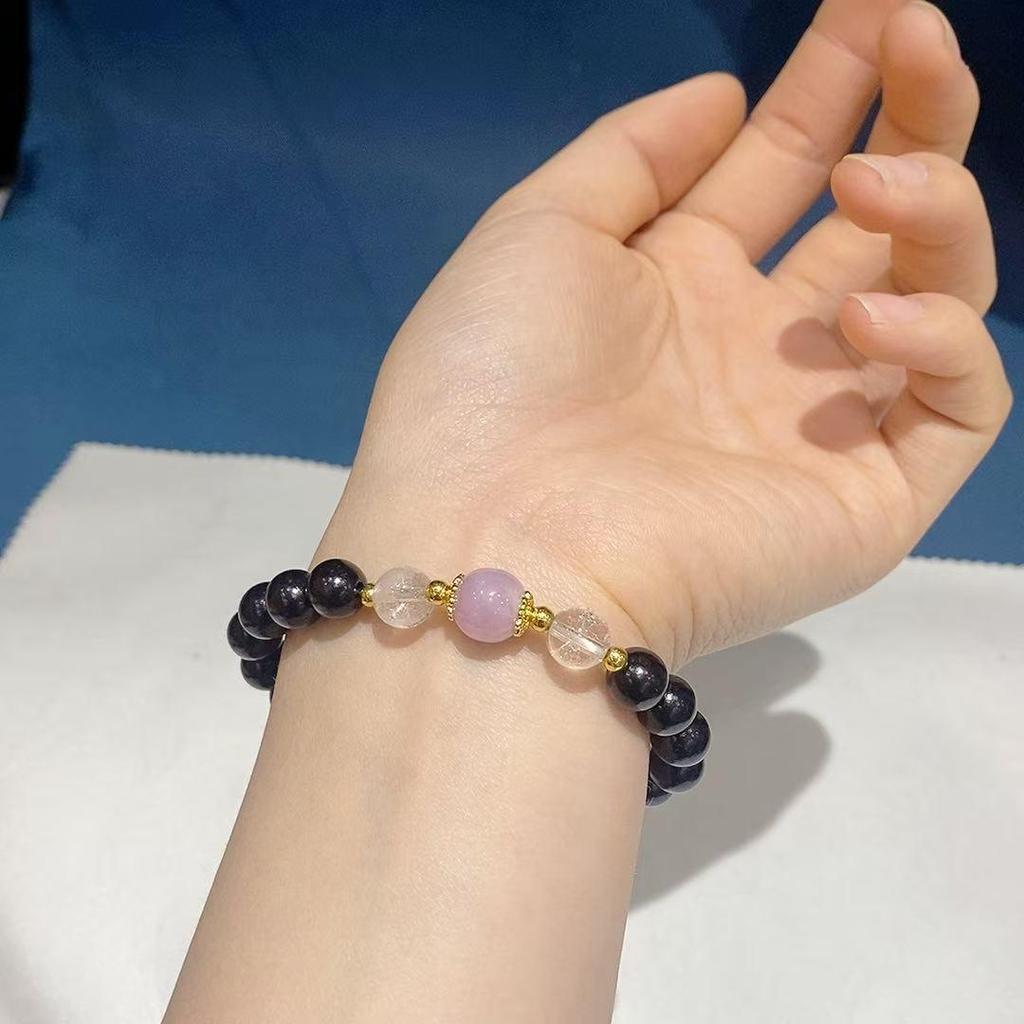 Ebony and White Crystal Women's Fashion Bracelet - Simple, Versatile, Exquisite