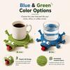 Cute Handmade Crochet Lizard Coaster Animal Drink Mat Non Slip Desk Protector Absorbent Table Decor Stress Reliever Toy Gift