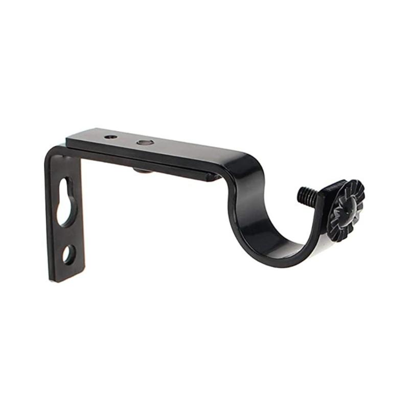 4Pcs Curtain Rod Brackets Adjustable Curtain Rod Holder Drapery Rod Stand Window Curtain Rod Support Hanger Hardware