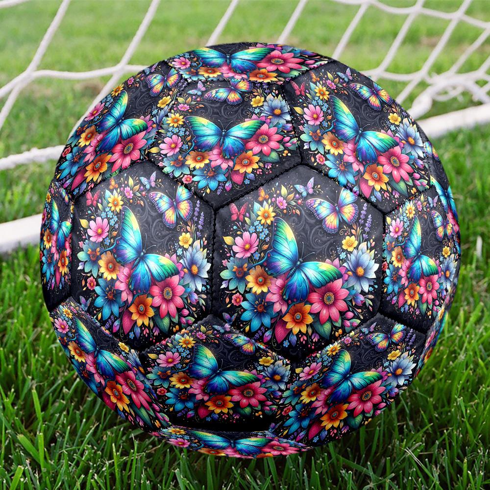 1pc Butterfly Garden Size 5 Soccer Ball Professional Lightweight Durable Match Training Football Indoor &Outdoor Sports BallTraining Ball Y20