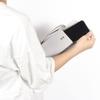 Blanc Pomme Women's Smartphone Pouch, Wallet, Embossed Genuine Leather, Shoulder Strap, Small, Crossbody Bag, Mini Bag, Bp-1072, Beige