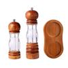 Manual Wood Peppers Grinder Adjustable Coarseness Peppers Mill Refillable Manual Salt Grinder Kitchen Tool Easy to Use