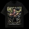 Washed Oversized T-shirt Demon Slayer Gyomei Himejima Stone Hashira Vintage Anime Men Women Anime Manga Graphic Short Sleeve Female Male Clothing