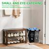 2 Grids Storage Basket Oxford Fabric Waterproof Laundry Basket with Sign Foldable Storage Bin Shoe Cover Holder for Home Office
