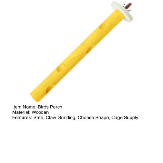 Ptačí bidýlko ve tvaru sýra, stojan na papoušky, dřevěný andulka, žvýkací bidýlko, broušení tlapek