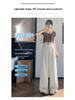 2026 Summer Women's High Waist Wide Leg Cotton & Linen Ice Silk Pants