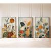 3pcs Frameless Bohemian Plant Wall Poster Modern Minimalist Wall Decor Living Room Flower Living Room Abstract Flower Printing