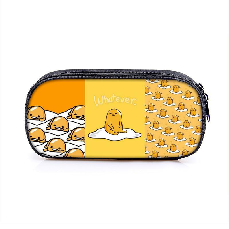Gudetama Lazy Egg Cartoon Pen Bag With Large Capacity For Kids Students School Supplies