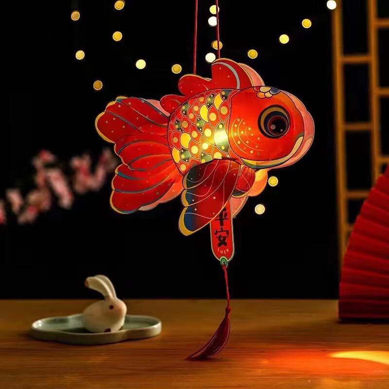 YIXI Mid-Autumn Festival DIY Luminous Handheld Carp Lantern Kit