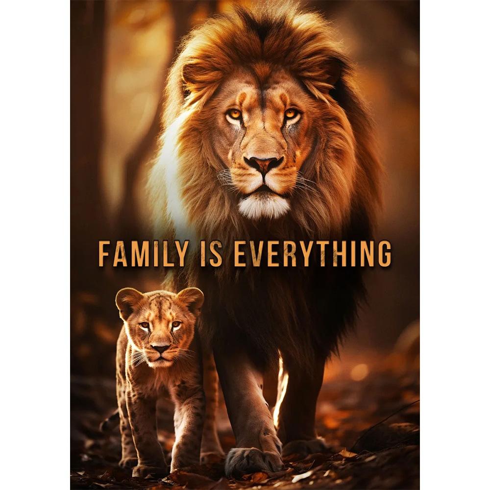 Animal Motivation Poster Panther Lion Motivational Canvas Posters Prints Canvas Painting Focus Conquer Fearless Mural Wall Decor