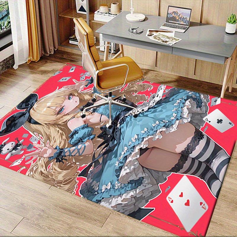 1pc Cartoon,Anime Office Carpet Soft Polyester Entrance Carpet Washable Non Slip Machine Washable In