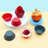 12 Pcs Reusable Silicone Baking Cup Round Baking Cups Dessert Pudding Ramekin Holders Kitchen Baking Cup Heavy Duty Cupcake Mold