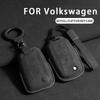 Wildleder Auto Schlüsselanhänger für Volkswagen VW DASAUTO PASSAT TAYRON Sagitar Tiguan Teramont CC Golf Bora Tavendor ID.3 TALAGON Magotan