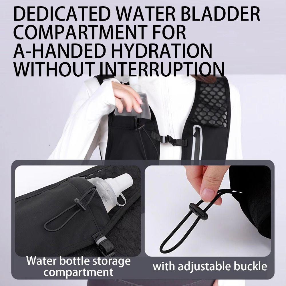 Reflective Reflective Running Vest Pack 2L Water Chest Pack  Outdoor Activities