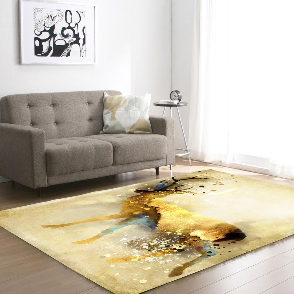 Elk Living Room Carpet Bedroom Dining Room Floor Mat Pattern Size
