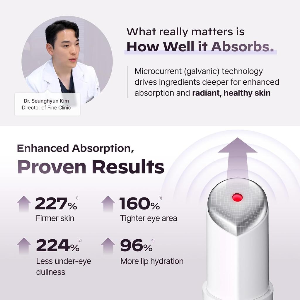 LG Pra.L Super-Foam Galvanic Booster Beauty Device – Mystic White