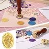 Creative Wax Sealing Head Classic Vintage Exquisite Enamel Wax Head DIY Manual Account Invitation Envelope for Gift Scrapbooking