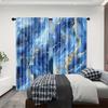 2 Panels Blue Gold Marble Printed Curtains Abstract Luxury Drapes Polyester Living Room Bedroom Window Treatment Home Decor