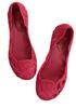 [1/2style] [Nibunnoichi Style] Women's Flat Rubber Pumps, Perfect for Office Wear, Rain or Shine, Soft (Red, 25-Point Measurement, 0-Centenaire)