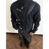 Men's Retro Patchwork Airplane Buckle Jacket