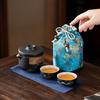 Business Travel Set Portable Gift Guochao Outdoor Coarse Pottery Qingshan Yanhe Pot Car Express Cup Tea Set