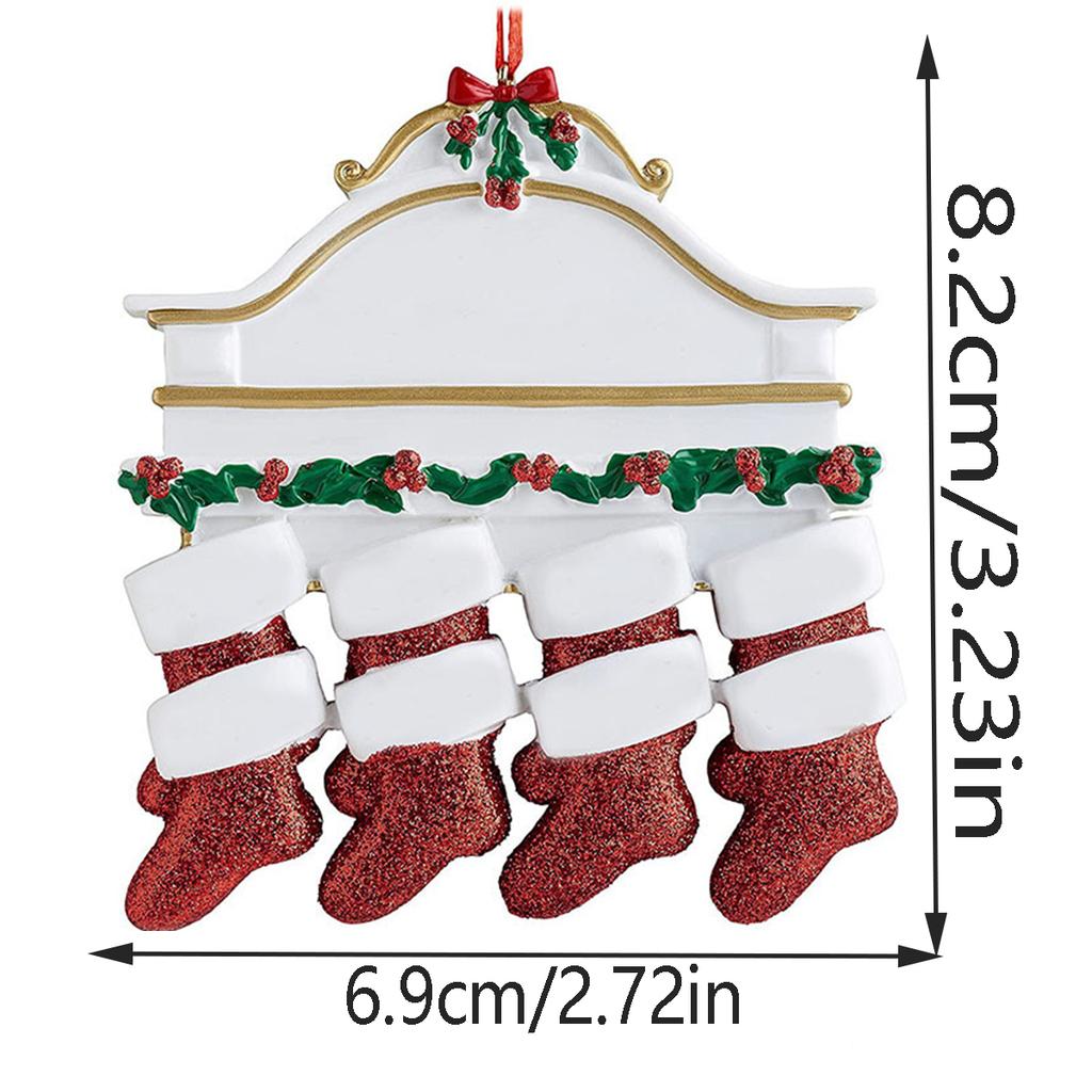 Creative Resin Christmas Socks, Home Nameplate DIY Pendant, Christmas Pendant, Christmas Tree Decoration (Can Write)