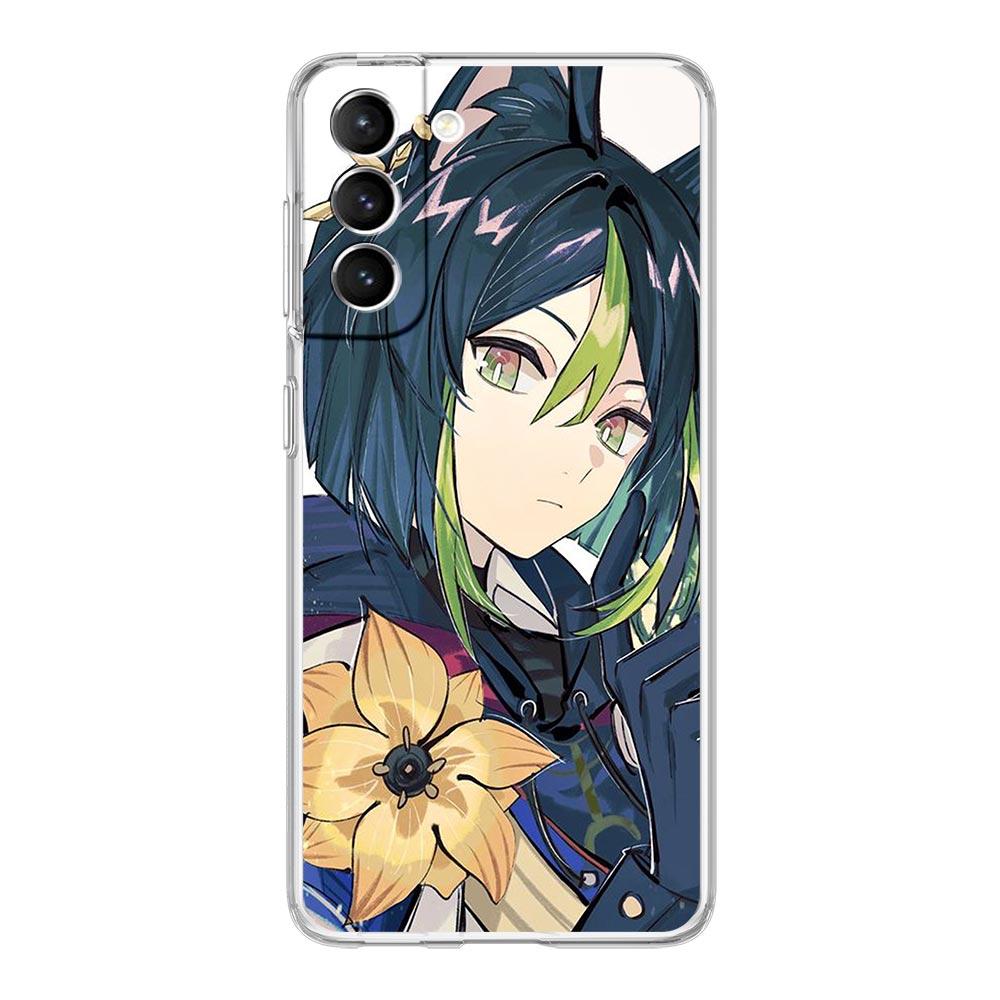 Game Genshin Impact Tighnari Clear Phone Case For Samsung Galaxy S23 S22 5G S20 Ultra S21 FE 5G S10E S9 S8 S10 Plus Soft Cover