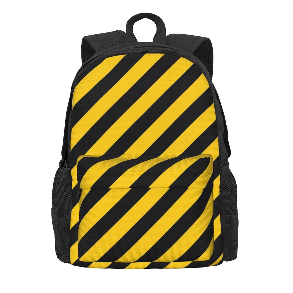 Black And White Striped Backpack Abstract Lines Stylish Backpacks Women Men Sport Pattern School Bags High Quality Rucksack