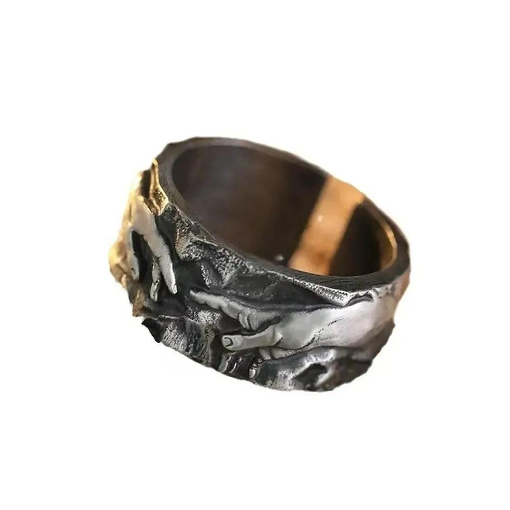 Goth Religiös Die Hand Gottes Beten Glaube Offene Ringe Für Männer Vintage Retro Künstlerische Meisterwerke Geschenk Für Freund Exquisiter Ring