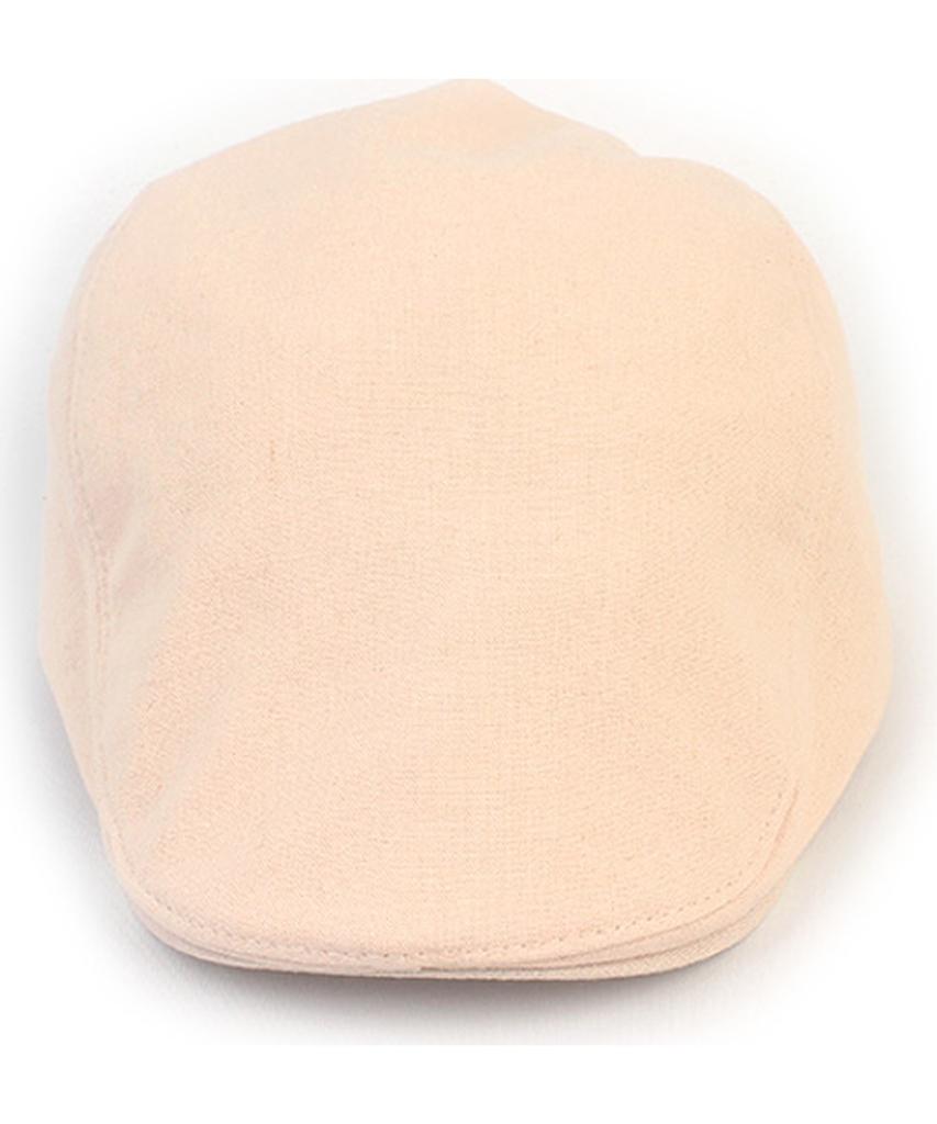 Simple Linen Ivory Hunting Cap Beret