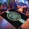Celtic Football Club Tappeto per Soggiorno Camera da Letto Casa Decorazione Divano, Tappetino Antiscivolo per Giochi Bambini