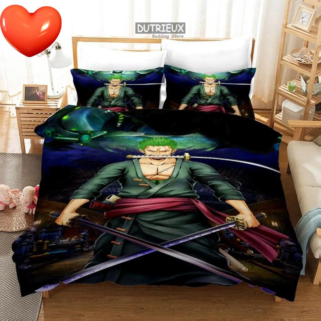 Anime One Piece Duvet Cover Set Comfortable and Warm Bedding Set for Decorating Your Bedroom and Enhancing Home Life Teens Gifts