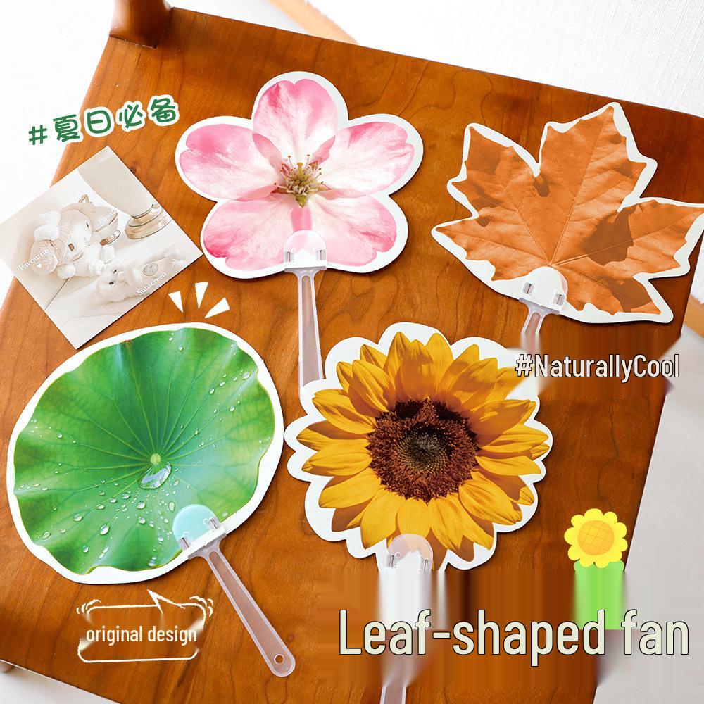 Colorful Irregular Leaf Handheld Fan - Cute, Portable, High-Value Summer Gift
