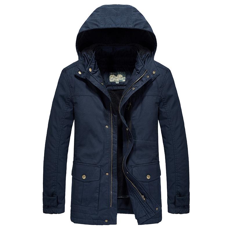 

Мужская одежда с хлопковой подкладкой, съемный комплект из двух предметов, новая зимняя куртка, свободная, большого размера, с капюшоном, с хлопковой подкладкой XL