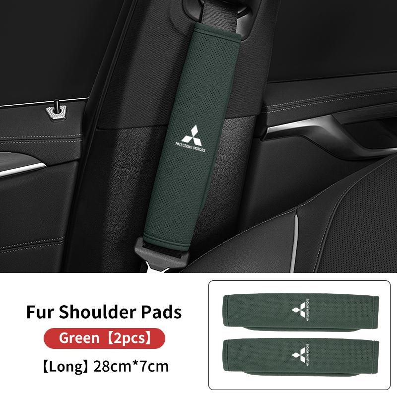 For Mitsubishi 1/2PCS Car Seat Belt Shoulder Cover Suede Shoulder Protector Pad Accessories Outlander Lancer Cross Colt Xpander