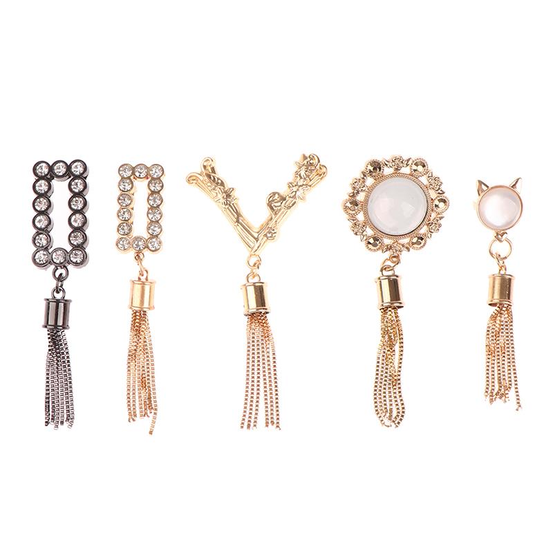 Exquisite Metal Buckle Bag Purse Hat Decor With Tassel Hardware Diy Leather Craft Accessories Bag Pendant