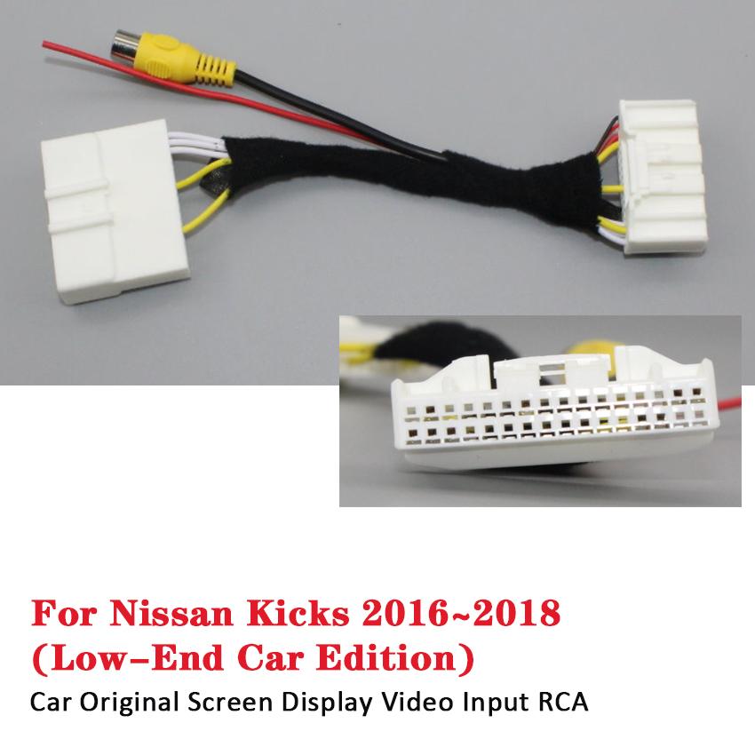 

Для Nissan Kicks 2016~2018 RCA и оригинальный экран совместимый автомобильный комплект камер заднего вида