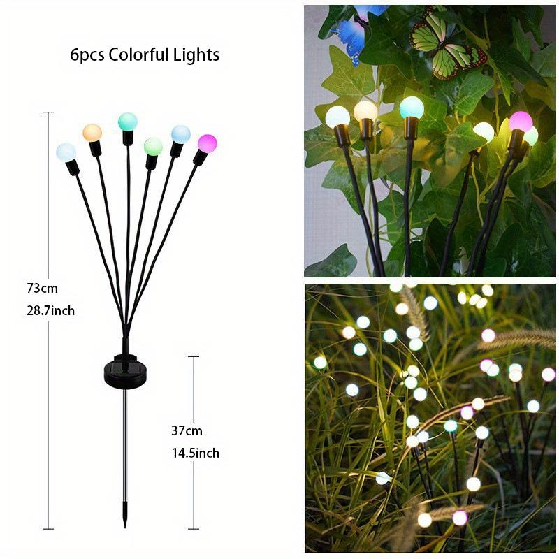 Solar Powered Garden Floor Lights, Star Burst Flickering Firefly Lights, Outdoor Courtyard Christmas Party Decorations