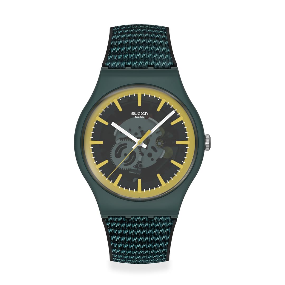 Swatch NEW GENT BIOSOURCED PERFECTLY GREEN PAY Green Wristwatch, SO29G112-6000, Unisex, зелёный